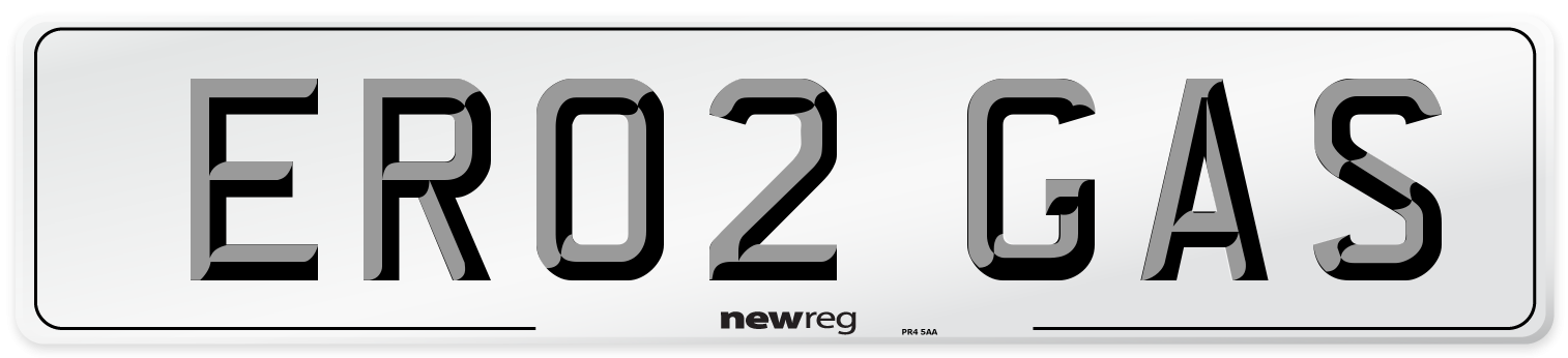 ER02 GAS Number Plate from New Reg